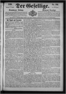 Der Gesellige : Graudenzer Zeitung 1896.08.02, Jg. 71, No. 180