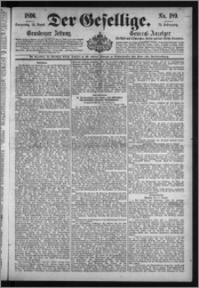 Der Gesellige : Graudenzer Zeitung 1896.08.13, Jg. 71, No. 189