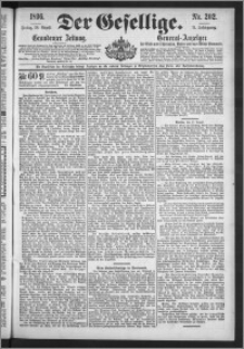 Der Gesellige : Graudenzer Zeitung 1896.08.28, Jg. 71, No. 202