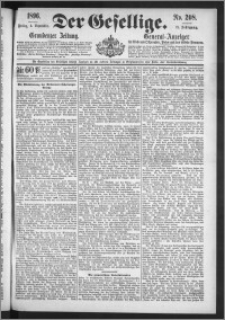 Der Gesellige : Graudenzer Zeitung 1896.09.04, Jg. 71, No. 208