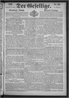 Der Gesellige : Graudenzer Zeitung 1896.09.19, Jg. 71, No. 221