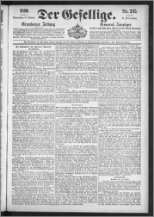 Der Gesellige : Graudenzer Zeitung 1896.10.17, Jg. 71, No. 245