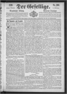 Der Gesellige : Graudenzer Zeitung 1896.11.06, Jg. 71, No. 262