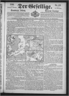 Der Gesellige : Graudenzer Zeitung 1896.11.17, Jg. 71, No. 271