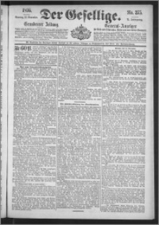Der Gesellige : Graudenzer Zeitung 1896.11.22, Jg. 71, No. 275
