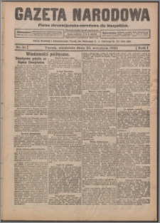 Gazeta Narodowa : pismo chrześcijańsko-narodowe dla Wszystkich 1923.09.23, R. 1, nr 31