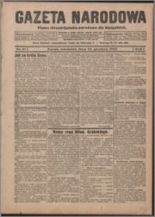 Gazeta Narodowa : pismo chrześcijańsko-narodowe dla Wszystkich 1923.12.23, R. 1, nr 57