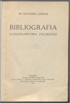 Bibliografia ludoznawstwa polskiego