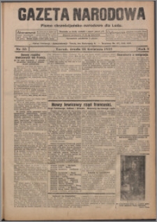 Gazeta Narodowa : pismo chrzescijańsko-narodowe dla Ludu 1925.04.22, R. 3, nr 33