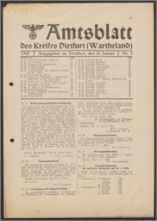 Amtsblatt des Kreises Dietfurt (Wartheland) 1943.01.22 nr 3