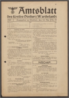 Amtsblatt des Kreises Dietfurt (Wartheland) 1943.05.14 nr 19