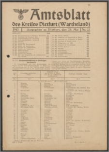 Amtsblatt des Kreises Dietfurt (Wartheland) 1943.05.28 nr 21