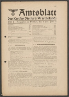 Amtsblatt des Kreises Dietfurt (Wartheland) 1943.06.04 nr 22