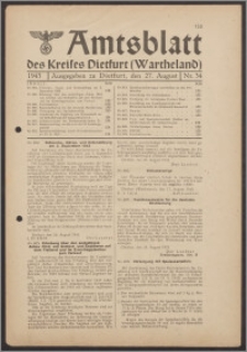 Amtsblatt des Kreises Dietfurt (Wartheland) 1943.08.27 nr 34