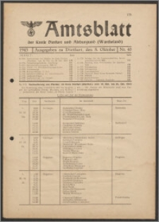 Amtsblatt des Kreises Altburgund u. Dietfurt (Wartheland) 1943.10.08 nr 40