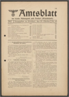 Amtsblatt des Kreises Altburgund u. Dietfurt (Wartheland) 1943.10.29 nr 43