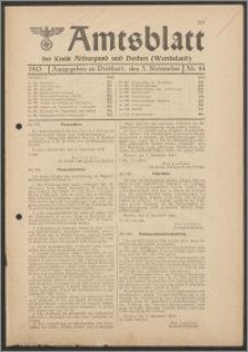 Amtsblatt des Kreises Altburgund u. Dietfurt (Wartheland) 1943.11.05 nr 44