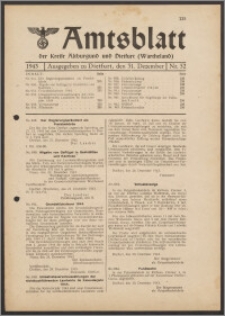 Amtsblatt des Kreises Altburgund u. Dietfurt (Wartheland) 1943.12.31 nr 52