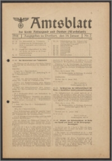 Amtsblatt des Kreises Altburgund u. Dietfurt (Wartheland) 1944.01.14 nr 2