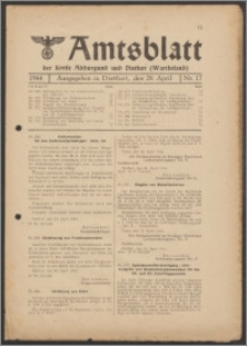 Amtsblatt des Kreises Altburgund u. Dietfurt (Wartheland) 1944.04.28 nr 17