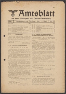 Amtsblatt des Kreises Altburgund u. Dietfurt (Wartheland) 1944.05.12 nr 19