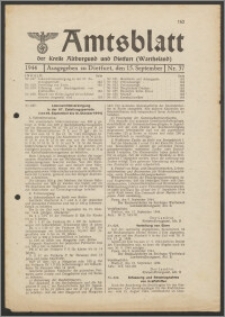Amtsblatt des Kreises Altburgund u. Dietfurt (Wartheland) 1944.09.15 nr 37