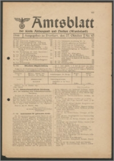 Amtsblatt des Kreises Altburgund u. Dietfurt (Wartheland) 1944.10.27 nr 43