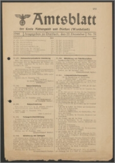 Amtsblatt des Kreises Altburgund u. Dietfurt (Wartheland) 1944.12.22 nr 51