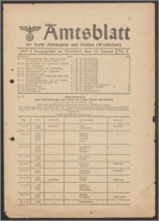 Amtsblatt des Kreises Altburgund u. Dietfurt (Wartheland) 1944.01.12 nr 2