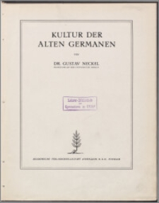 Kultur der alten Germanen