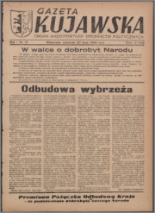 Gazeta Kujawska : organ międzypartyjnych stronnictw politycznych 1946.05.23, R. 1, nr 117
