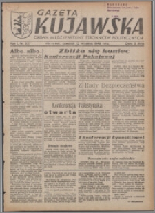 Gazeta Kujawska : organ międzypartyjnych stronnictw politycznych 1946.09.12, R. 1, nr 207