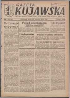 Gazeta Kujawska : organ międzypartyjnych stronnictw politycznych 1946.09.25, R. 1, nr 218