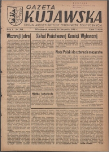 Gazeta Kujawska : organ międzypartyjnych stronnictw politycznych 1946.11.19, R. 1, nr 264