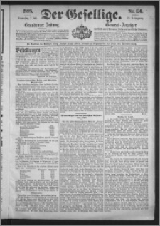 Der Gesellige : Graudenzer Zeitung 1898.07.07, Jg. 72, No. 156