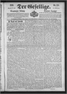 Der Gesellige : Graudenzer Zeitung 1898.07.27, Jg. 73, No. 173
