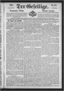 Der Gesellige : Graudenzer Zeitung 1898.07.29, Jg. 73, No. 175