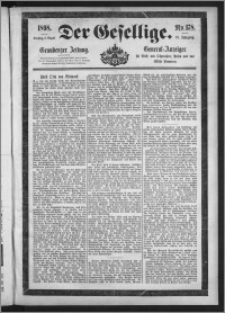 Der Gesellige : Graudenzer Zeitung 1898.08.02, Jg. 73, No. 178