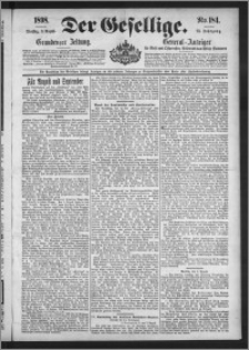Der Gesellige : Graudenzer Zeitung 1898.08.09, Jg. 73, No. 184