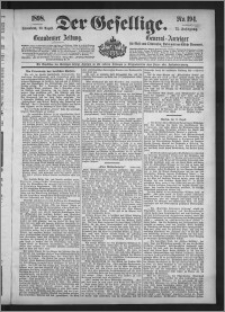 Der Gesellige : Graudenzer Zeitung 1898.08.20, Jg. 73, No. 194