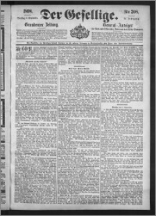 Der Gesellige : Graudenzer Zeitung 1898.09.06, Jg. 73, No. 208