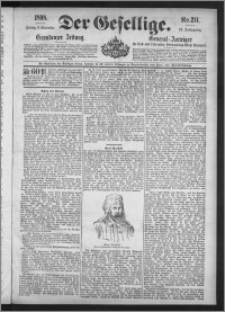Der Gesellige : Graudenzer Zeitung 1898.09.09, Jg. 73, No. 211
