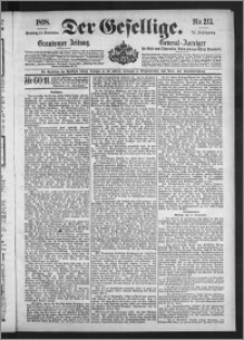 Der Gesellige : Graudenzer Zeitung 1898.09.11, Jg. 73, No. 213