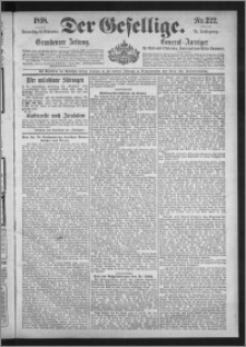Der Gesellige : Graudenzer Zeitung 1898.09.22, Jg. 73, No. 222