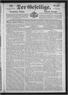 Der Gesellige : Graudenzer Zeitung 1898.10.01, Jg. 73, No. 230
