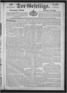 Der Gesellige : Graudenzer Zeitung 1898.10.05, Jg. 73, No. 233