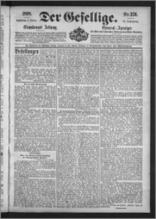 Der Gesellige : Graudenzer Zeitung 1898.10.08, Jg. 73, No. 236