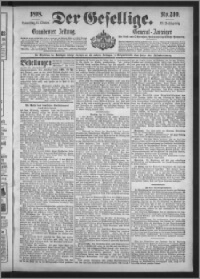 Der Gesellige : Graudenzer Zeitung 1898.10.13, Jg. 73, No. 240