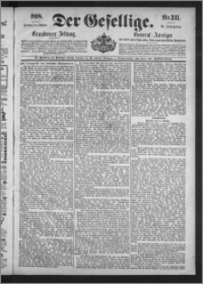 Der Gesellige : Graudenzer Zeitung 1898.10.14, Jg. 73, No. 241