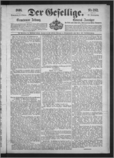 Der Gesellige : Graudenzer Zeitung 1898.10.15, Jg. 73, No. 242